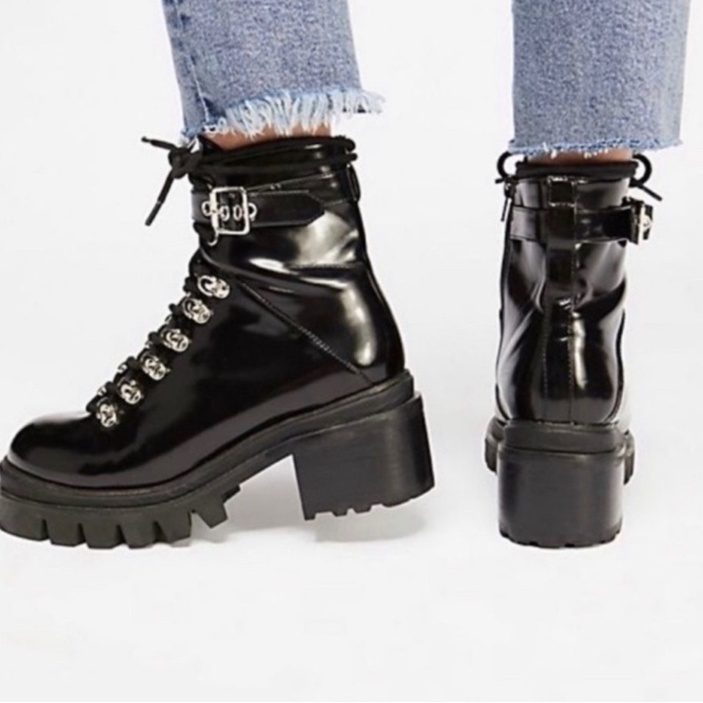 Jeffrey Campbell Check Lace Up Boot
